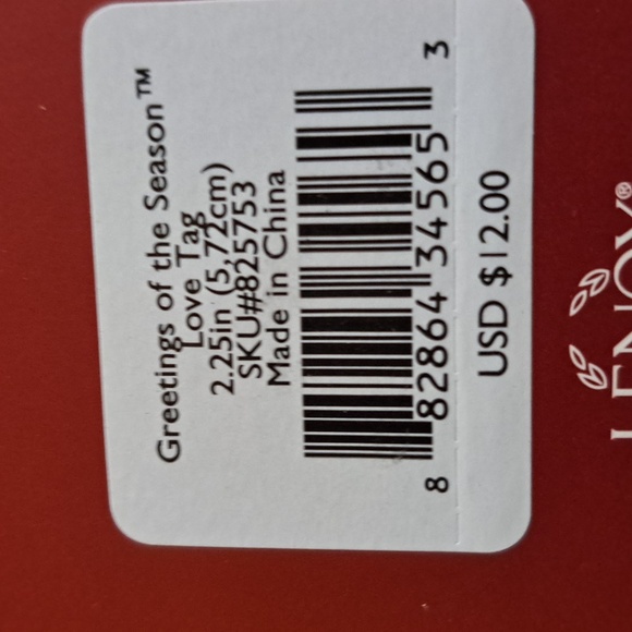 Lenox Christmas Ornament or box tag - Picture 3 of 3